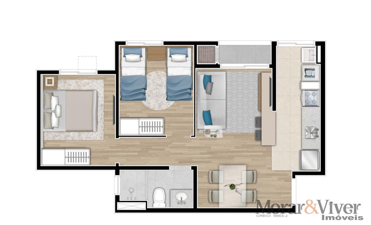 Apartamento à venda com 2 quartos, 44m² - Foto 8