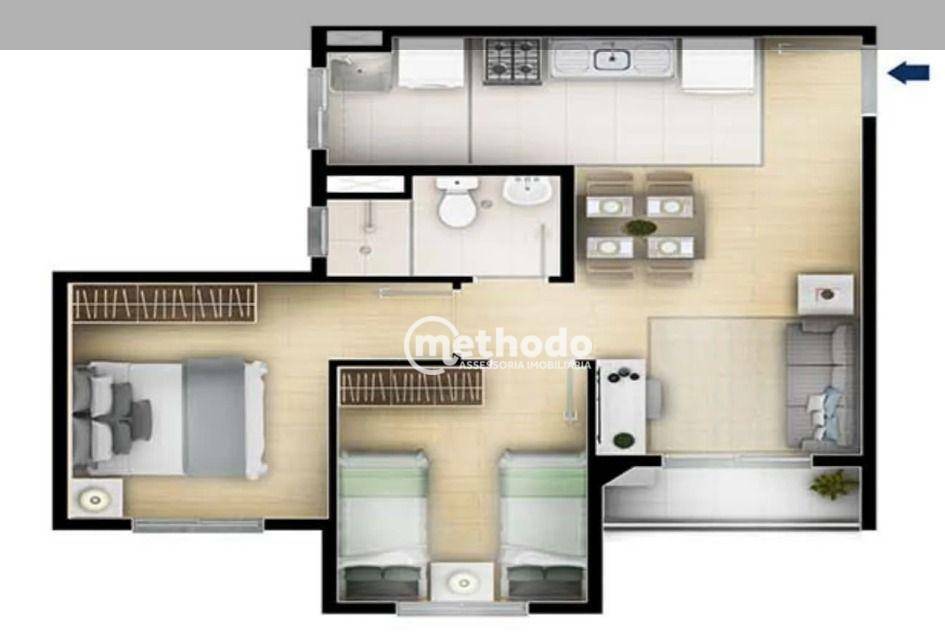 Apartamento à venda com 2 quartos, 44m² - Foto 2