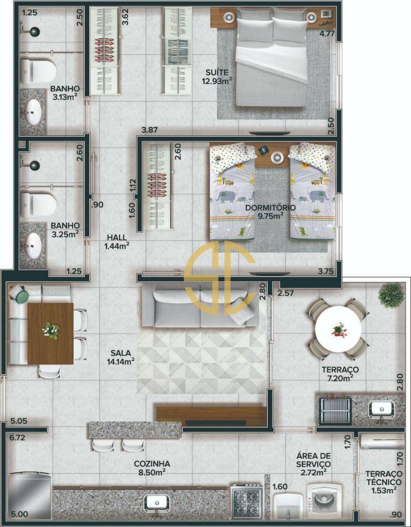 Apartamento à venda com 2 quartos, 72m² - Foto 49