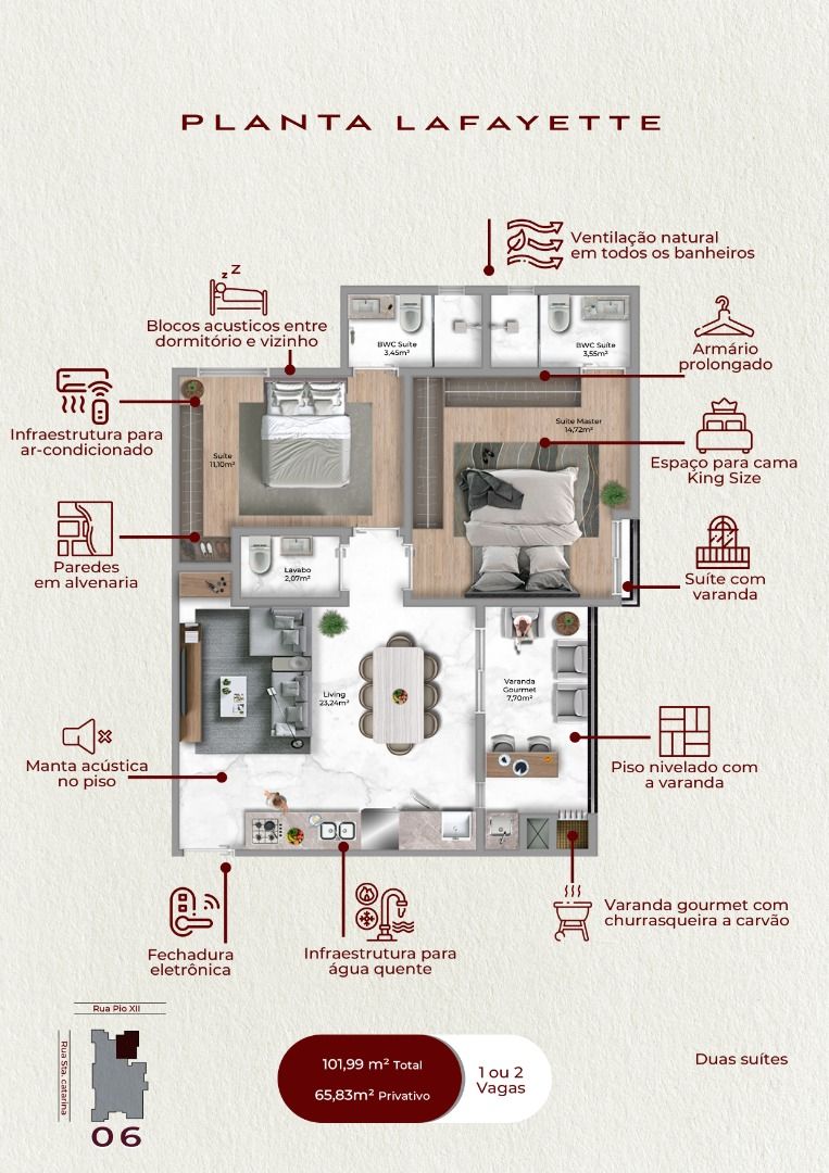 Apartamento à venda com 2 quartos, 112m² - Foto 4