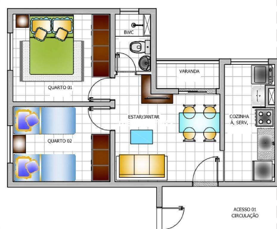 Apartamento Lançamentos com 2 quartos, 42m² - Foto 23