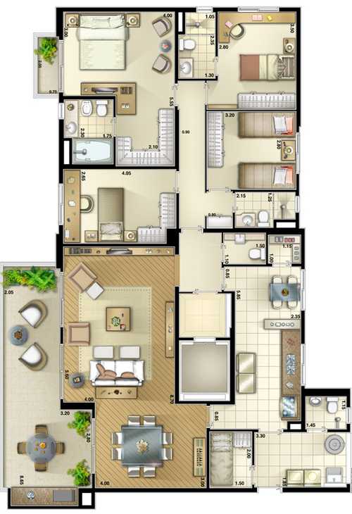 Apartamento à venda com 4 quartos, 333m² - Foto 2