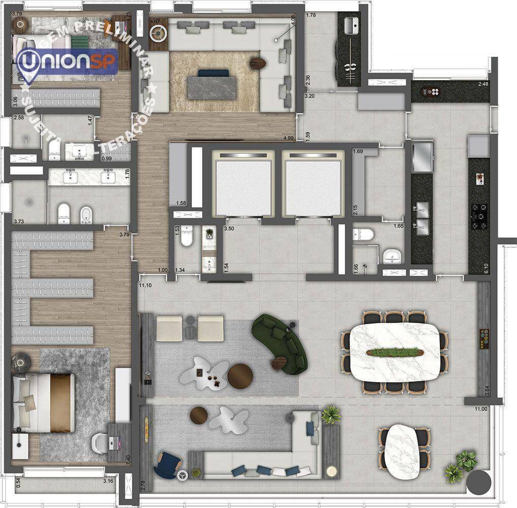 Apartamento à venda com 3 quartos, 240m² - Foto 6