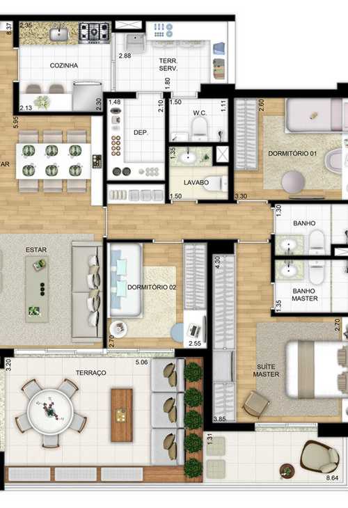 Apartamento à venda com 3 quartos, 115m² - Foto 9