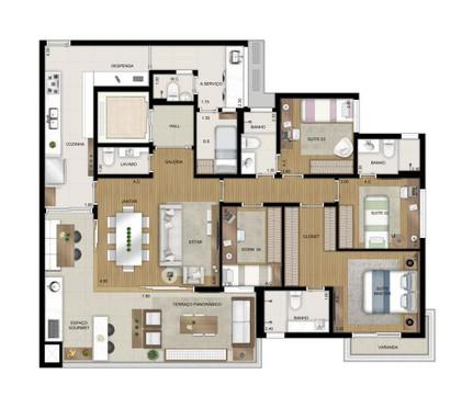 Apartamento à venda com 3 quartos, 145m² - Foto 3