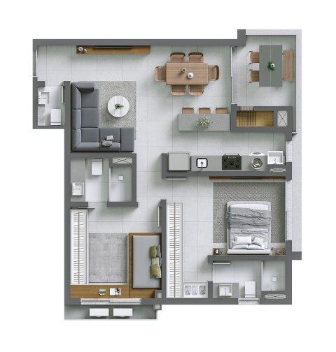 Apartamento à venda com 2 quartos, 80m² - Foto 1