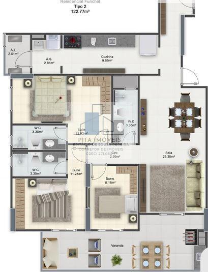 Apartamento à venda com 3 quartos, 122m² - Foto 16