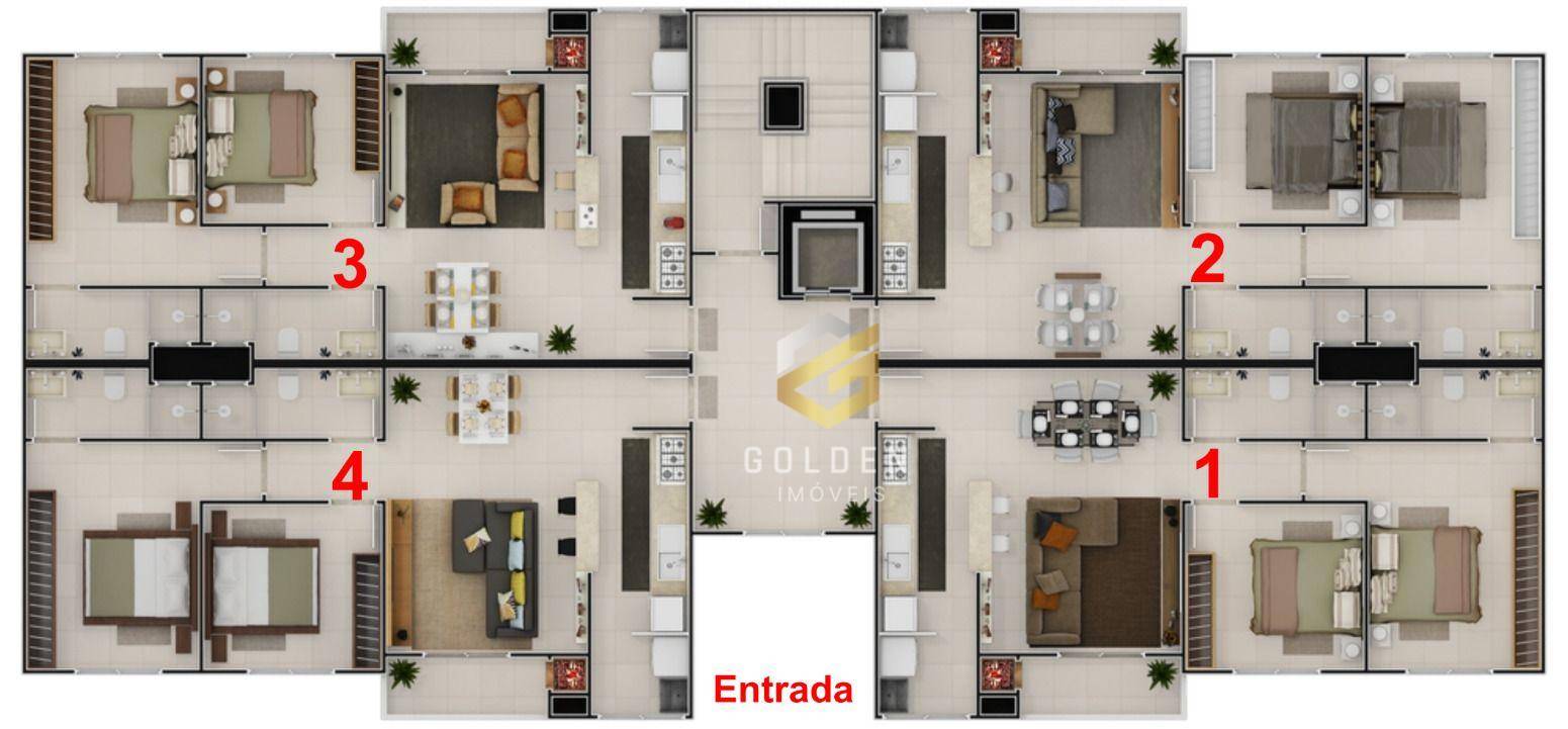 Apartamento, 2 quartos, 69 m² - Foto 2