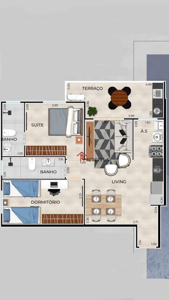 Apartamento à venda com 2 quartos, 61m² - Foto 16