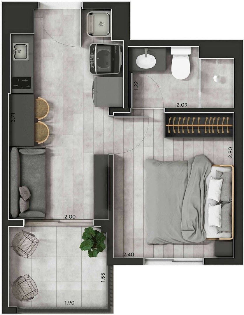 Apartamento à venda com 2 quartos, 35m² - Foto 26