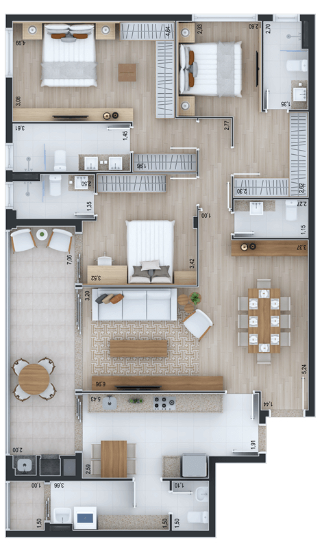 Apartamento à venda com 3 quartos, 14307m² - Foto 39