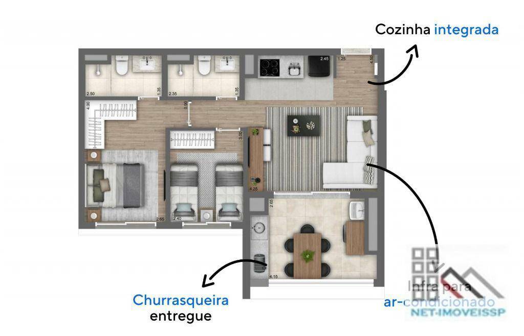 Apartamento à venda com 2 quartos, 65m² - Foto 15