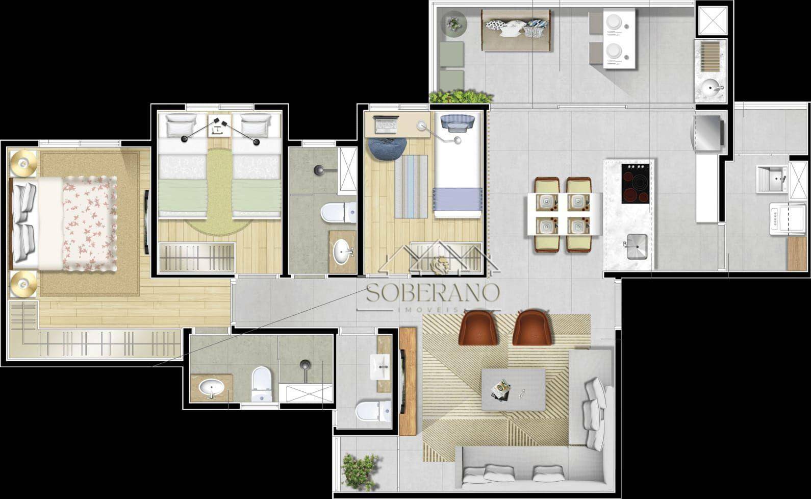 Apartamento à venda com 3 quartos, 92m² - Foto 6