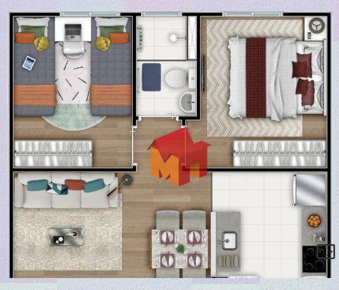 Apartamento à venda com 2 quartos, 39m² - Foto 6