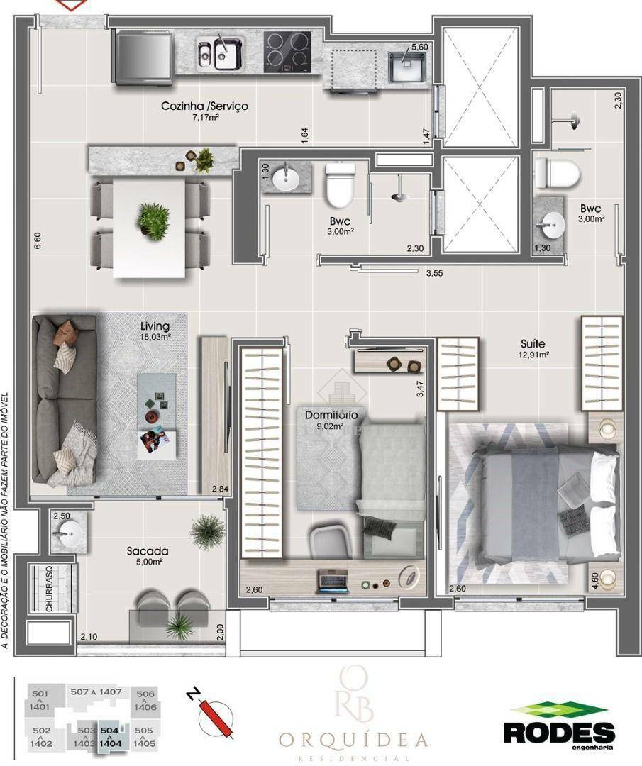 Apartamento à venda com 2 quartos, 67m² - Foto 14