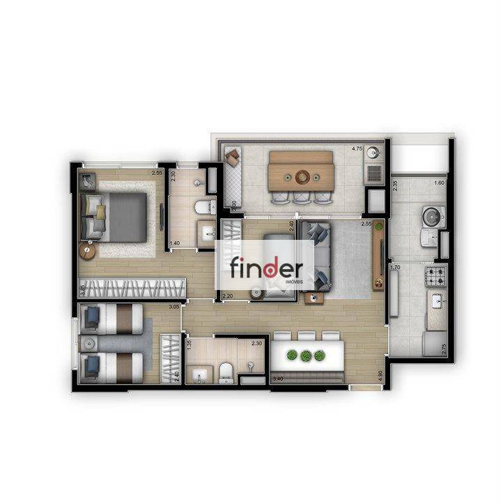 Apartamento à venda com 3 quartos, 77m² - Foto 36