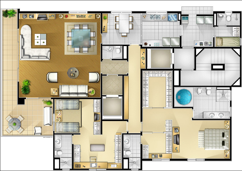 Apartamento à venda com 2 quartos, 205m² - Foto 4