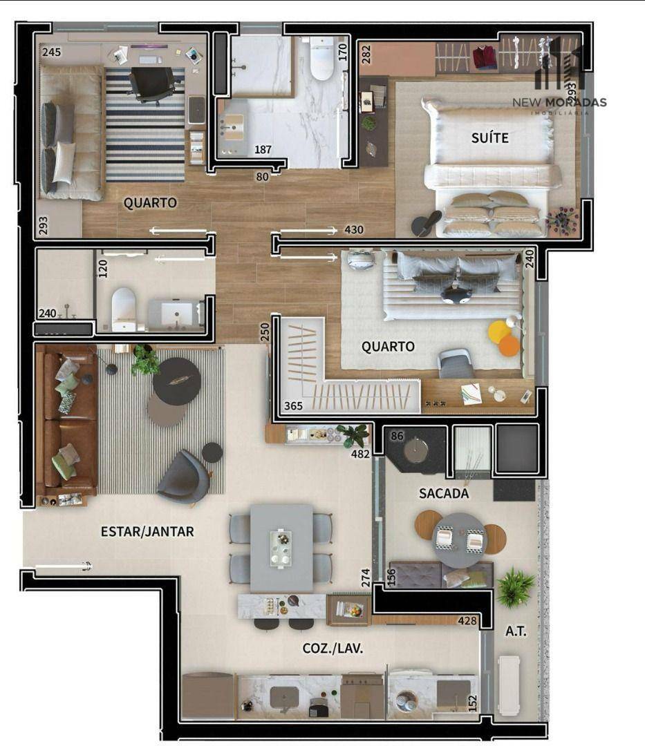 Apartamento à venda com 3 quartos, 74m² - Foto 26