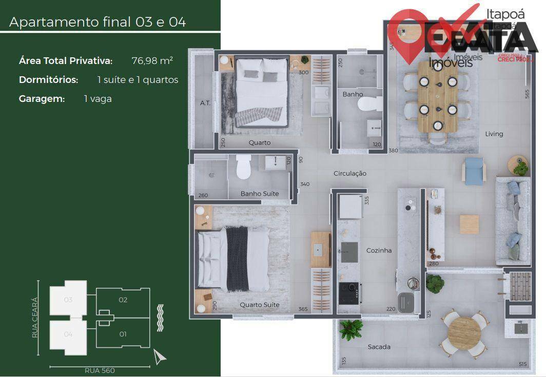 Apartamento à venda com 2 quartos, 91m² - Foto 19