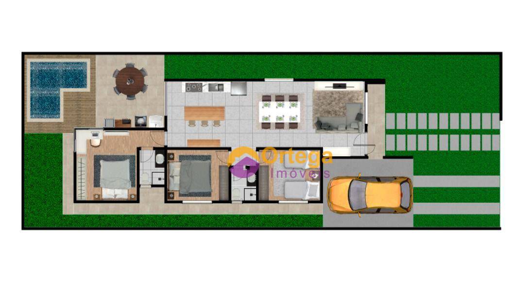 Casa à venda com 3 quartos, 200m² - Foto 2