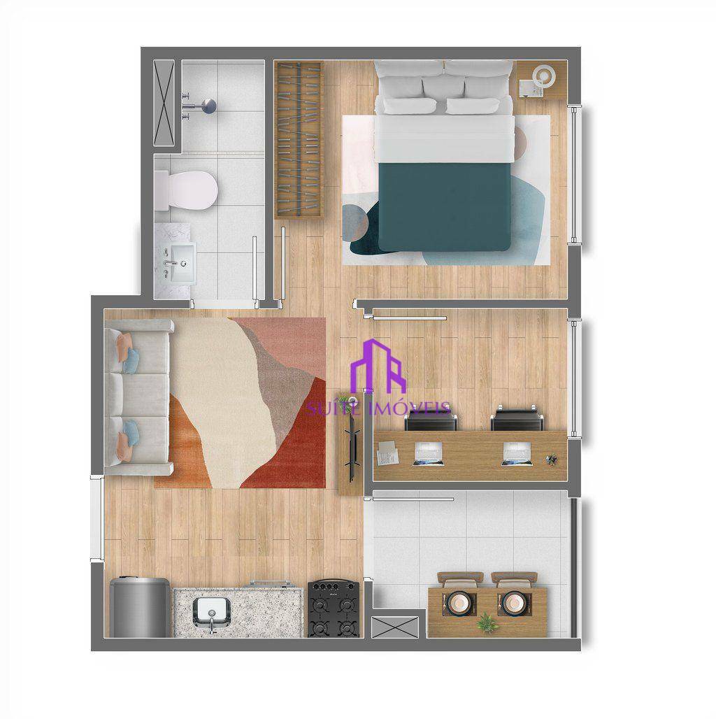 Apartamento à venda com 2 quartos, 33m² - Foto 3