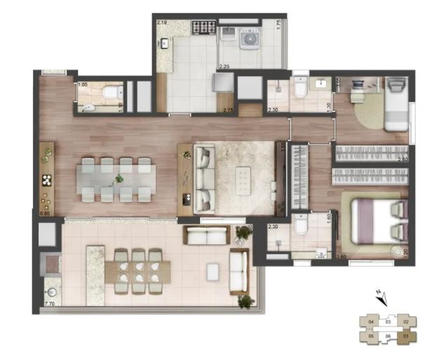 Apartamento à venda com 3 quartos, 113m² - Foto 18