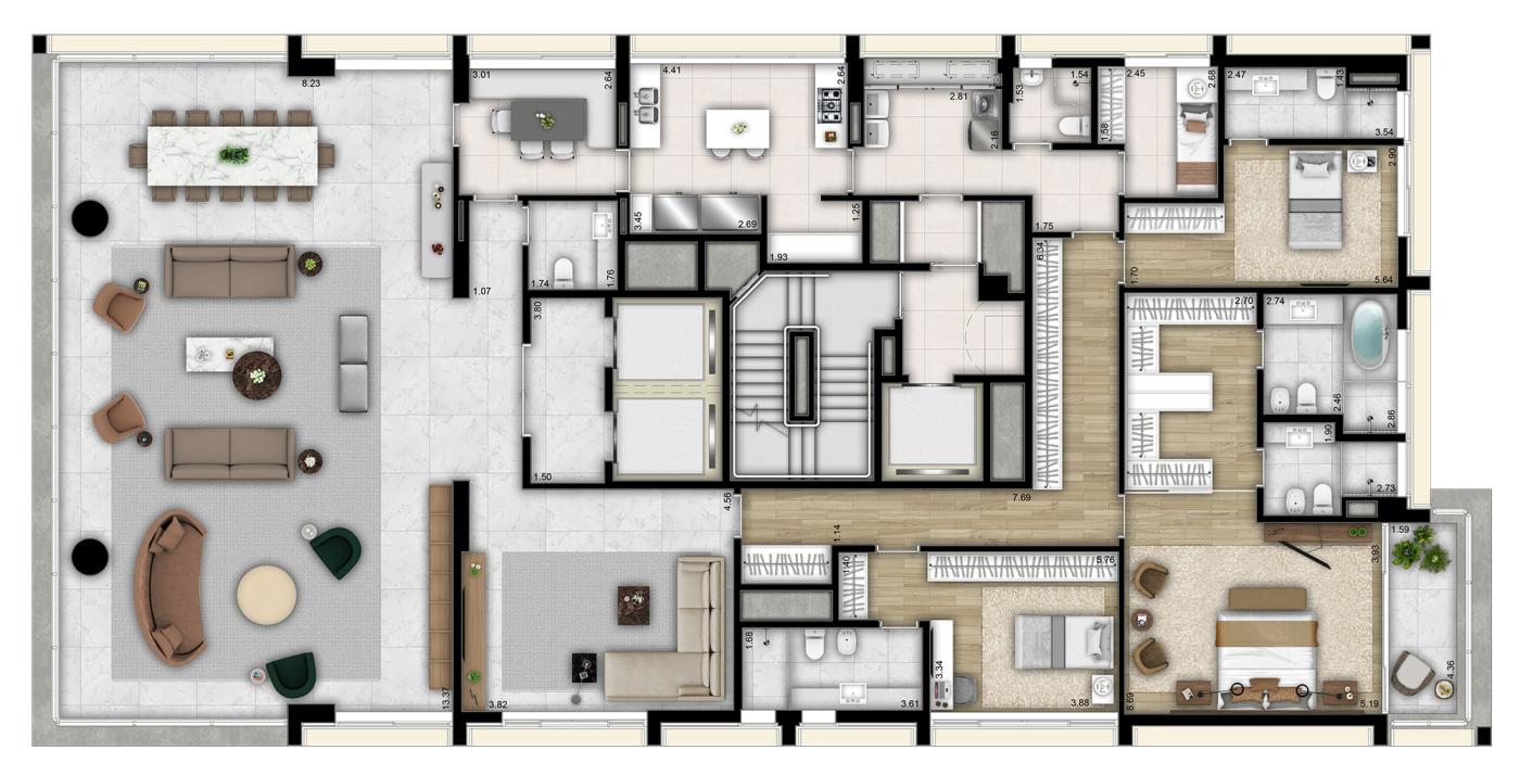 Apartamento à venda com 4 quartos, 358771m² - Foto 16