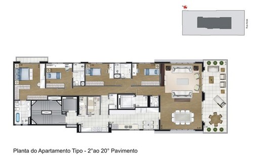 Apartamento à venda com 4 quartos, 214m² - Foto 2