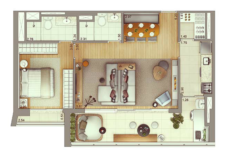 Apartamento à venda com 1 quarto, 53m² - Foto 13