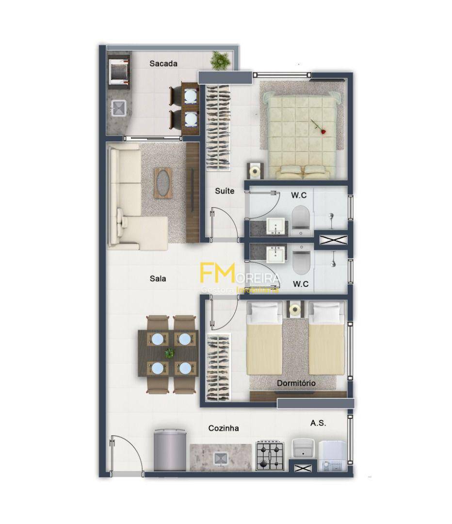 Apartamento à venda com 2 quartos, 60m² - Foto 17