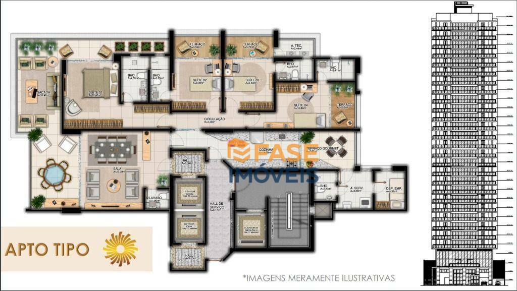 Apartamento à venda com 4 quartos, 200m² - Foto 8