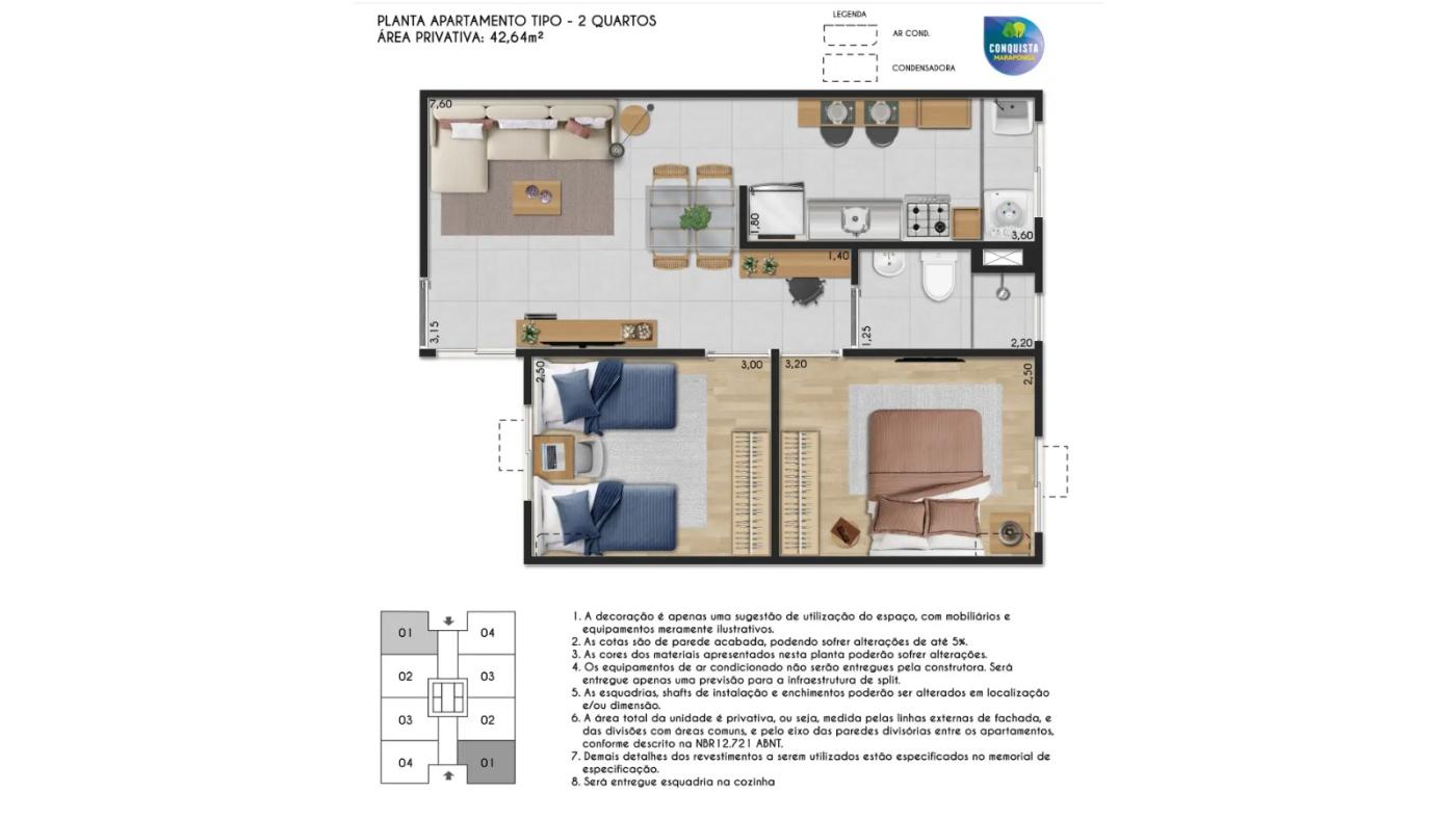 Apartamento à venda com 2 quartos, 42m² - Foto 15