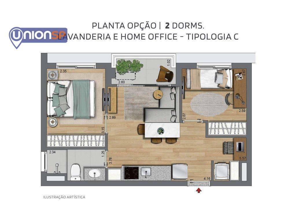 Apartamento à venda com 2 quartos, 41m² - Foto 19