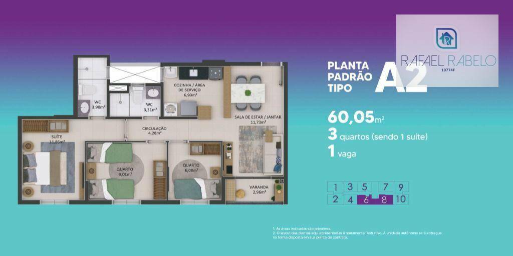 Apartamento à venda com 3 quartos, 63m² - Foto 20