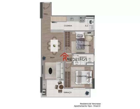 Apartamento à venda com 2 quartos, 58m² - Foto 13