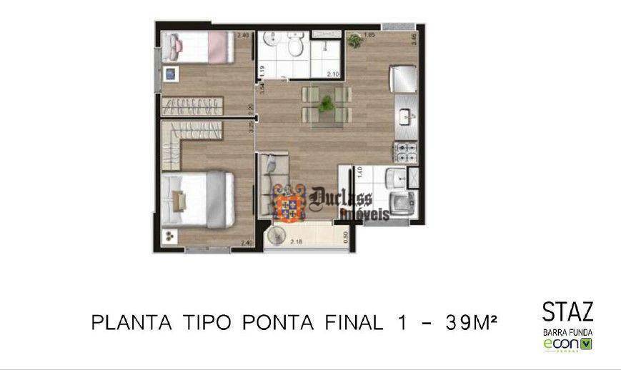 Apartamento à venda com 2 quartos, 39m² - Foto 29