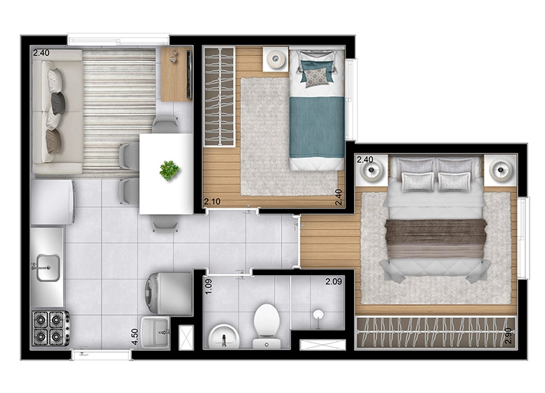 Apartamento à venda com 2 quartos, 3148m² - Foto 17