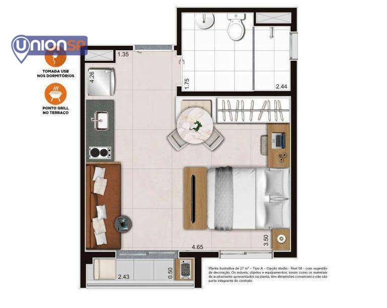 Apartamento à venda com 2 quartos, 39m² - Foto 29