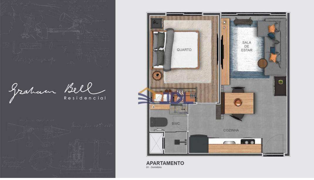 Apartamento à venda com 1 quarto, 34m² - Foto 10