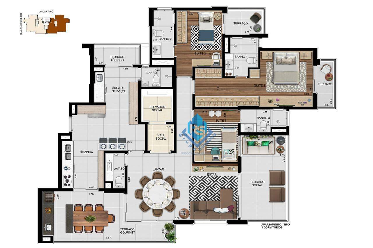 Apartamento à venda com 3 quartos, 162m² - Foto 21