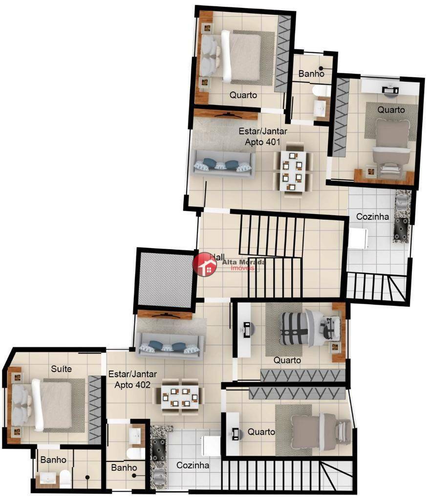 Apartamento à venda com 2 quartos, 48m² - Foto 9