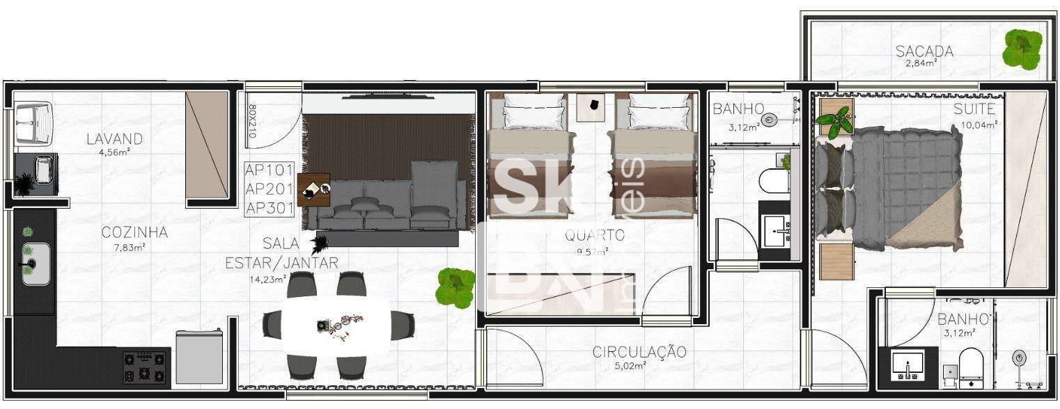 Apartamento à venda com 2 quartos, 71m² - Foto 17