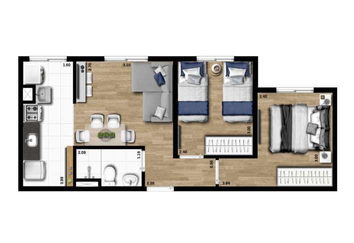 Apartamento à venda com 2 quartos, 40m² - Foto 20