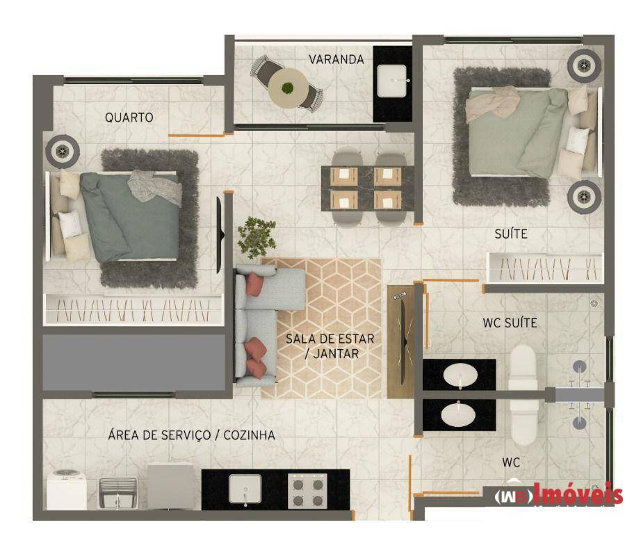 Apartamento à venda com 2 quartos, 52m² - Foto 10