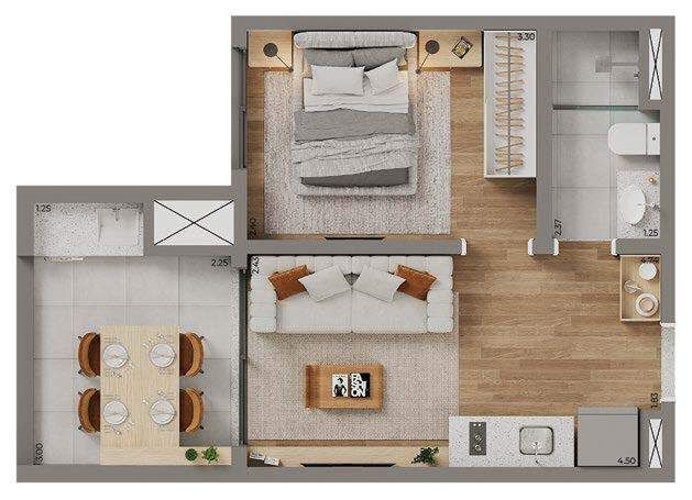 Apartamento à venda com 2 quartos, 62m² - Foto 4