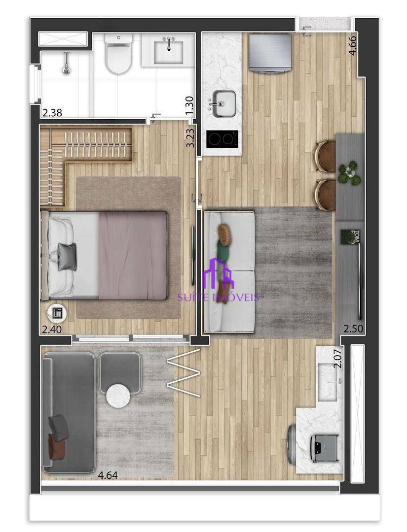 Apartamento à venda com 1 quarto, 38m² - Foto 31