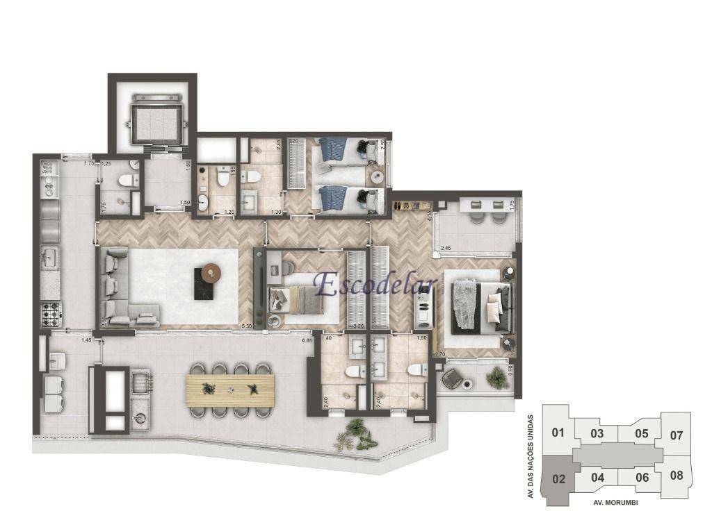 Apartamento à venda com 3 quartos, 141m² - Foto 19