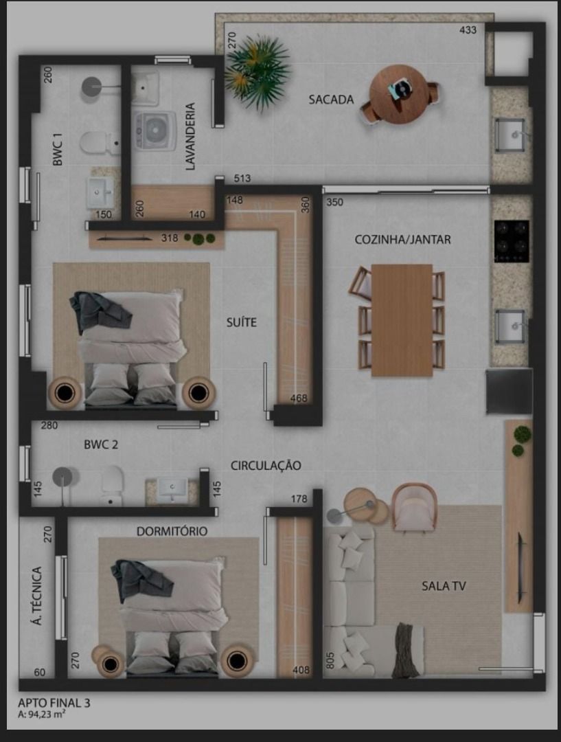 Apartamento à venda com 2 quartos, 150m² - Foto 7