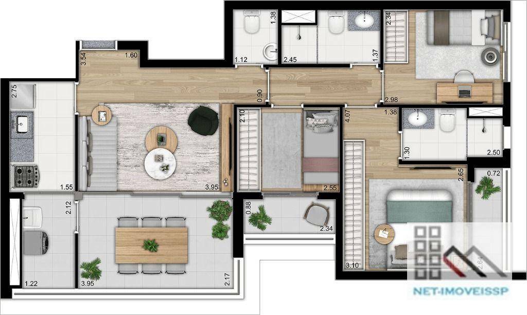 Apartamento à venda com 3 quartos, 79m² - Foto 37