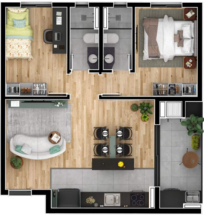 Apartamento à venda com 2 quartos, 62m² - Foto 36